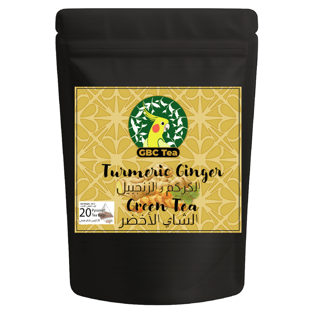 Turmeric Ginger Green Tea | 20 Pyramid Tea bags