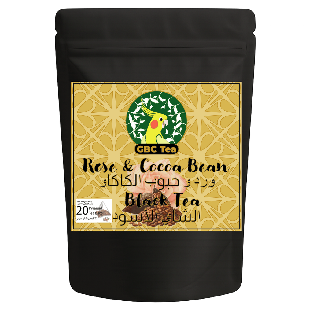 Rose & Cocoa Bean Black Tea | 20 Pyramid Tea bags