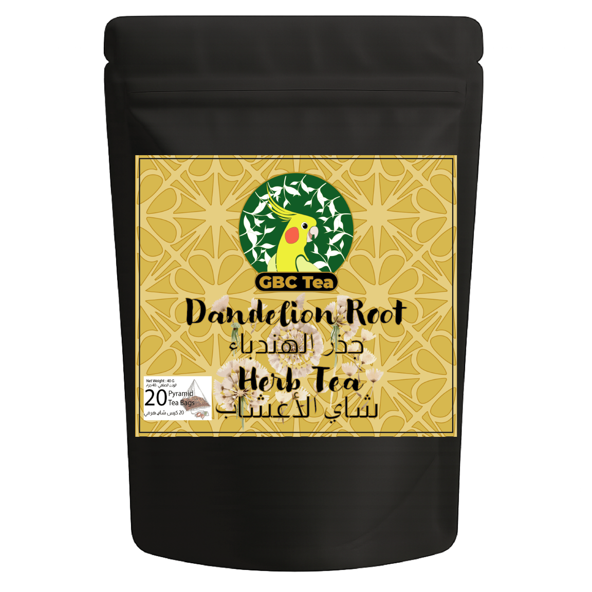 Dandelion Root Herb Tea | 20 Pyramid Tea Bags
