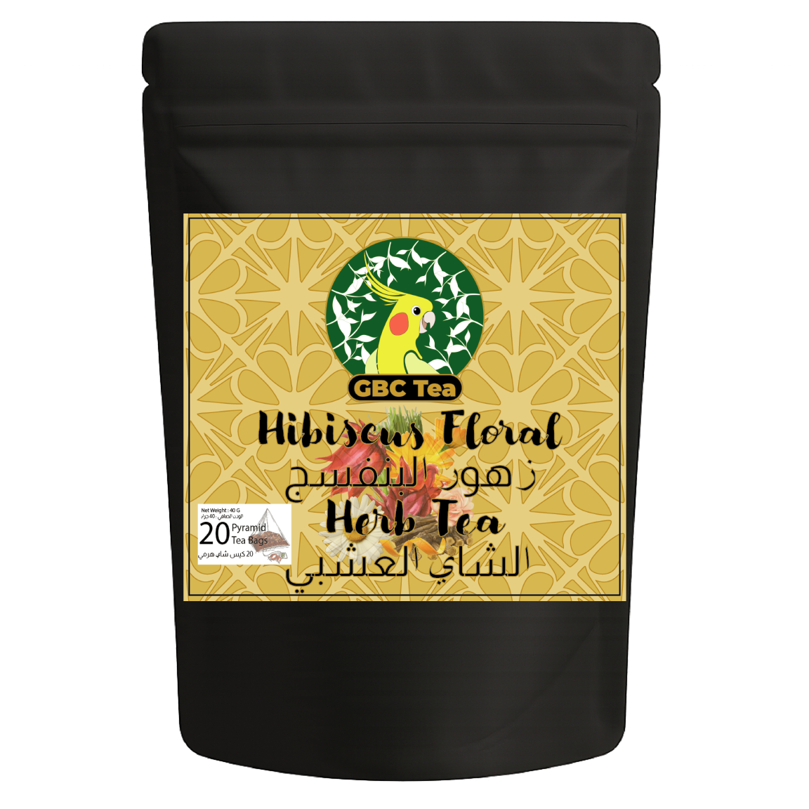 Hibiscus Floral Herb Tea | 20 Pyramid Tea bags