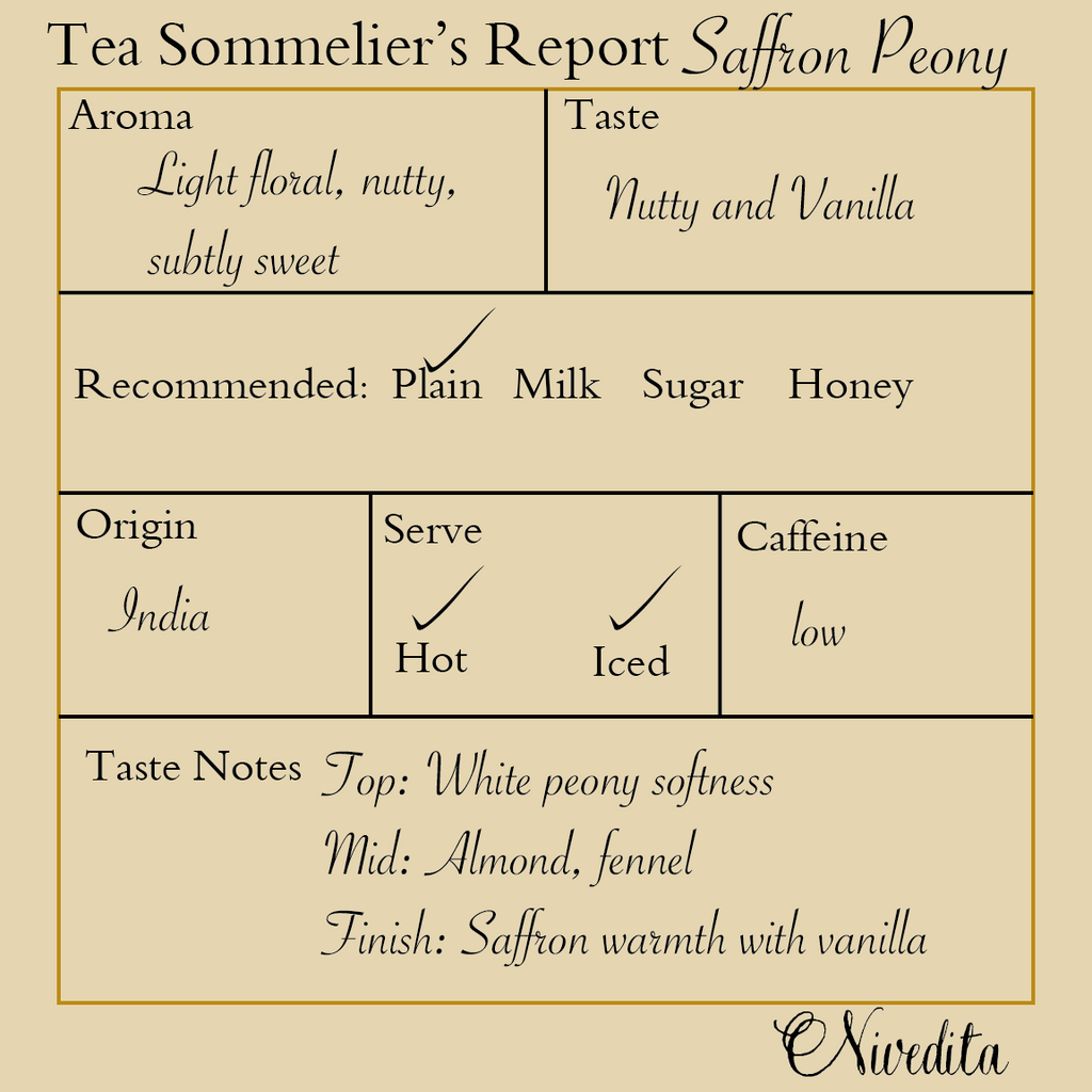 Saffron Peony White Tea | 50g loose leaf Tea