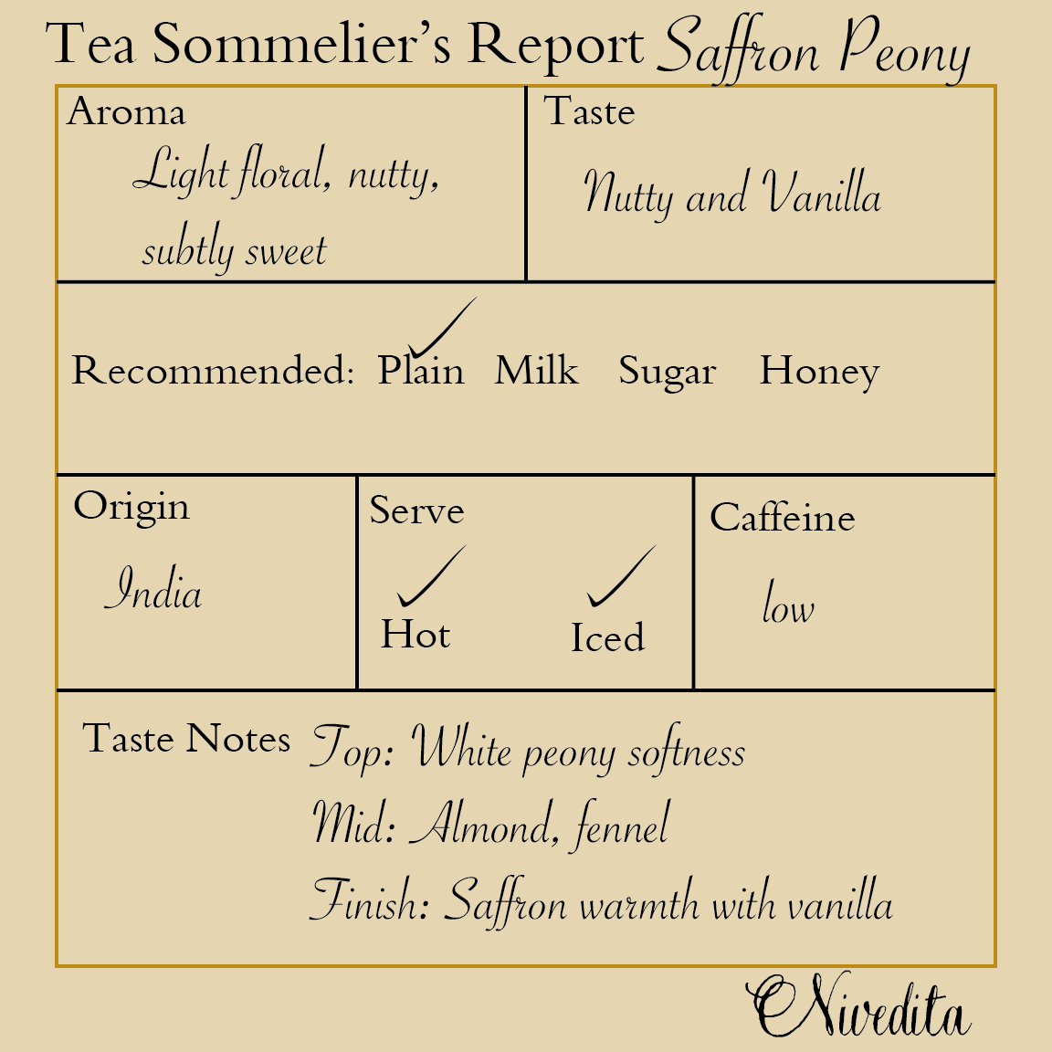 Saffron Peony White Tea | 50g loose leaf Tea