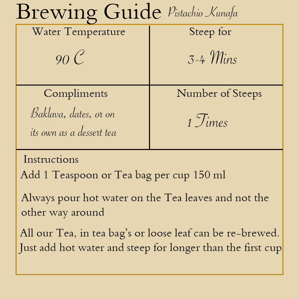 Pistachio Kunafa Tea |Oolong Tea | 50g Loose Leaf Tea