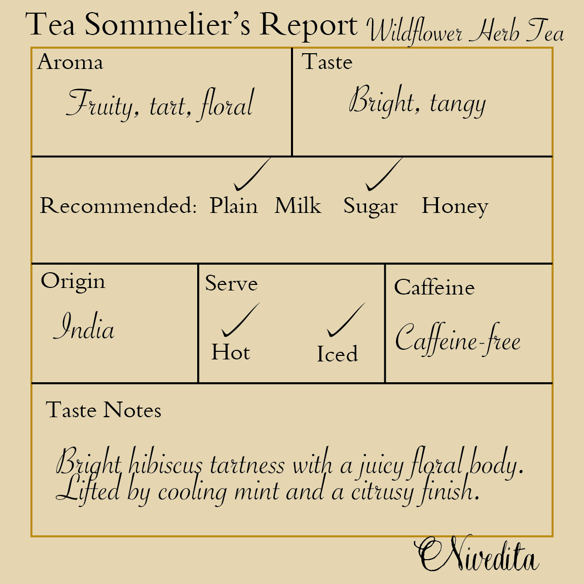 Wildflower Herb Tea | Caffeine-Free Tea | 50g loose leaf Tea