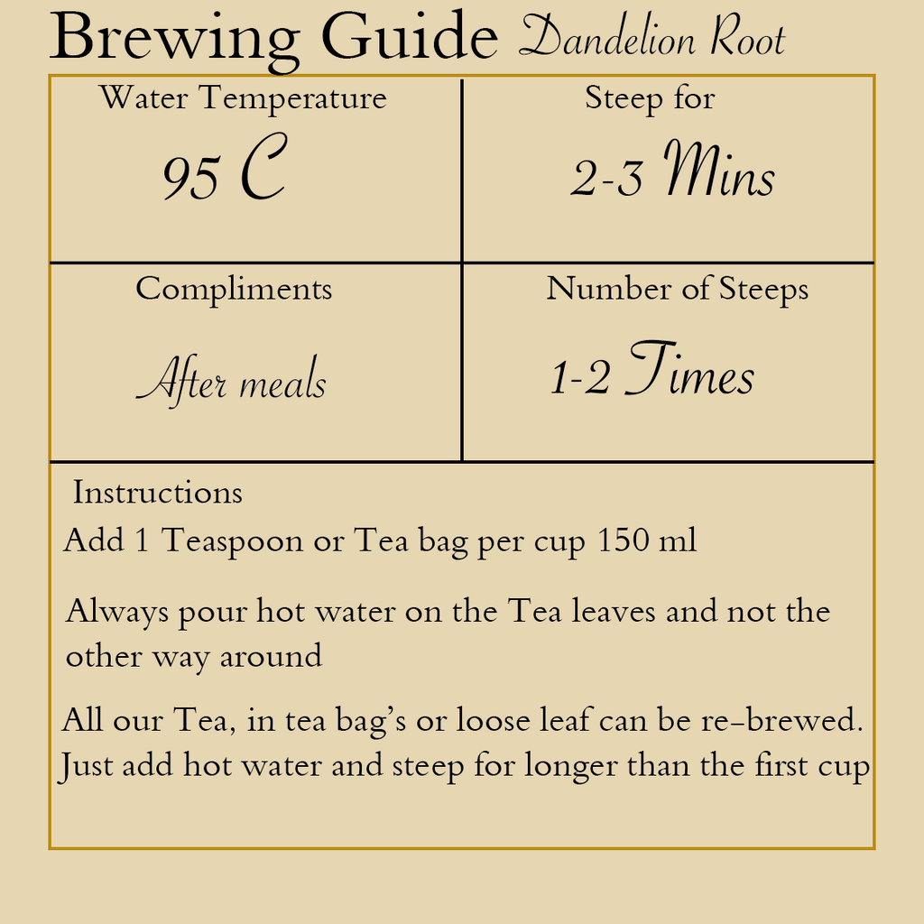 Dandelion Root Tea | Caffeine-Free | 50g loose leaf Tea