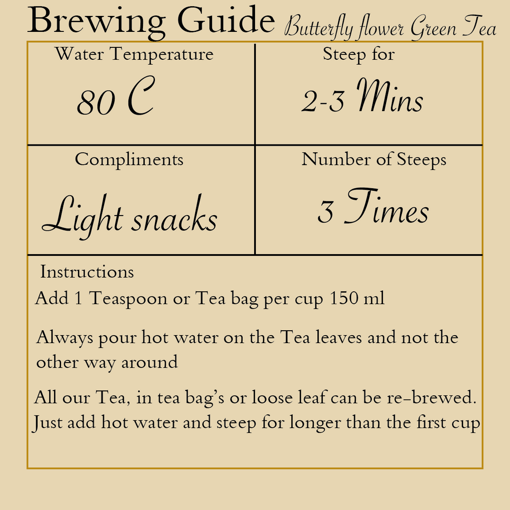 Butterfly Flower Green Tea| 50g loose leaf Tea