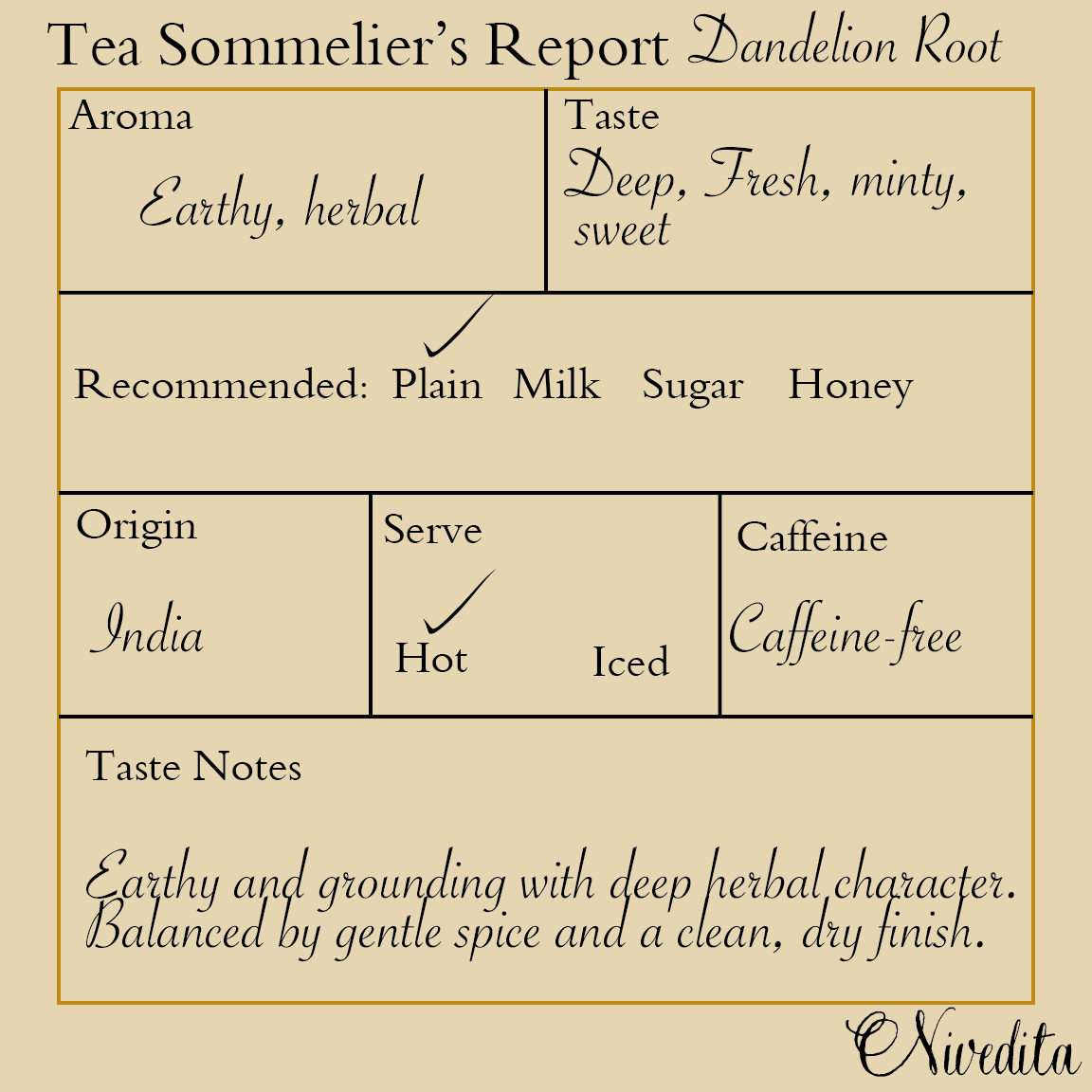 Dandelion Root Tea | Caffeine-Free | 50g loose leaf Tea