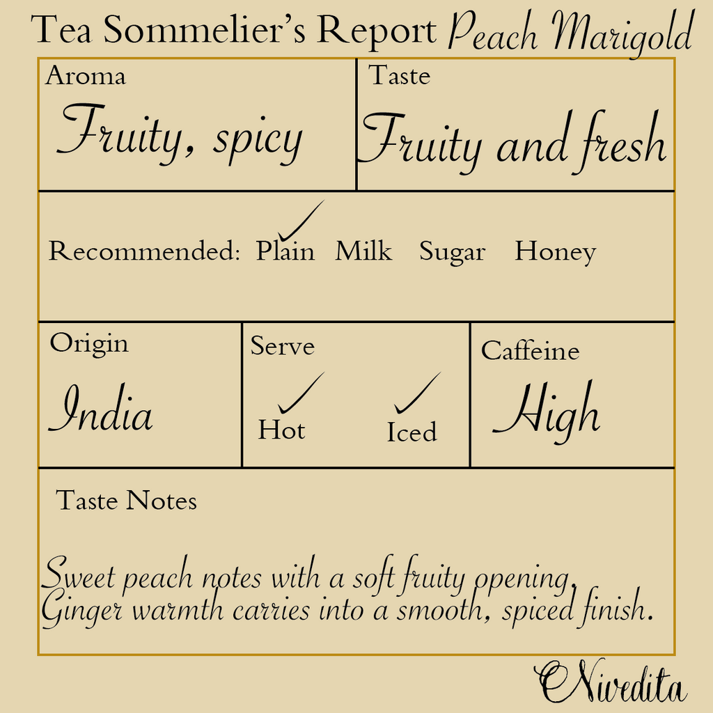 Peach and marigold Black Tea | 50 g loose leaf Tea