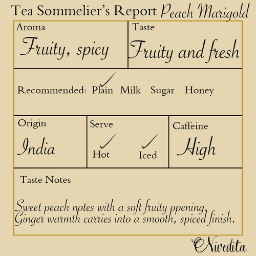 Peach and marigold Black Tea | 50 g loose leaf Tea