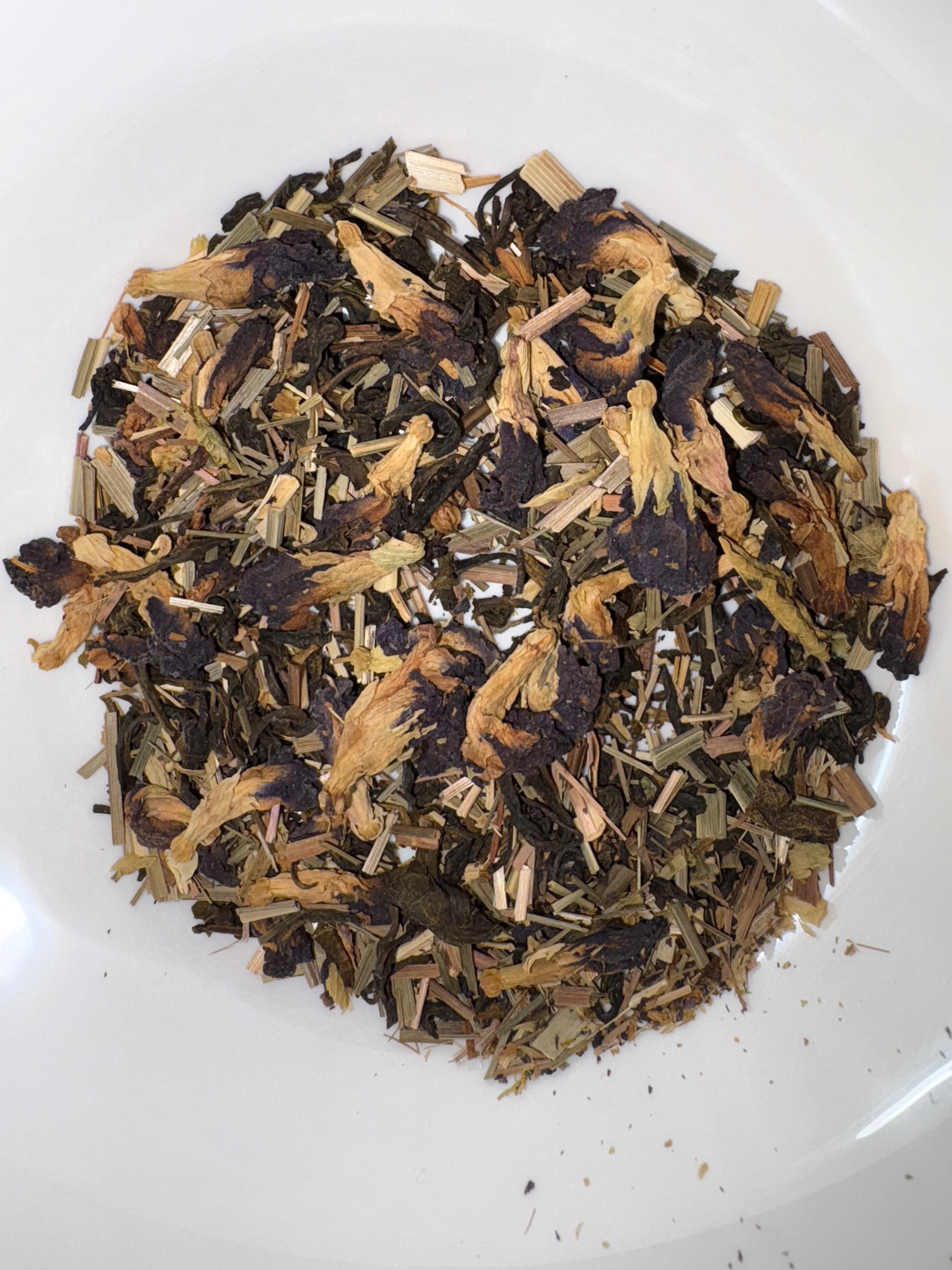 Blue Pea Lemongrass Green Tea | 20 pyramid Tea bags